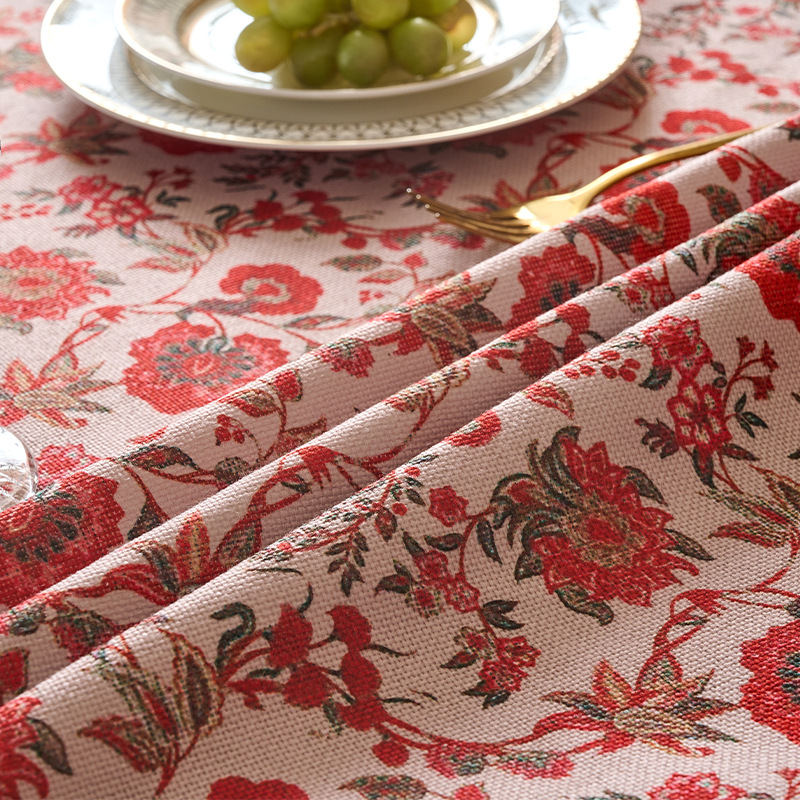 Exclusividad transfronteriza para China Dongfeng Mantel impermeable y a prueba de aceite Mantel de comedor Mesa de centro Gabinete de TV Tela de impresión de atmósfera Tela antideslizante