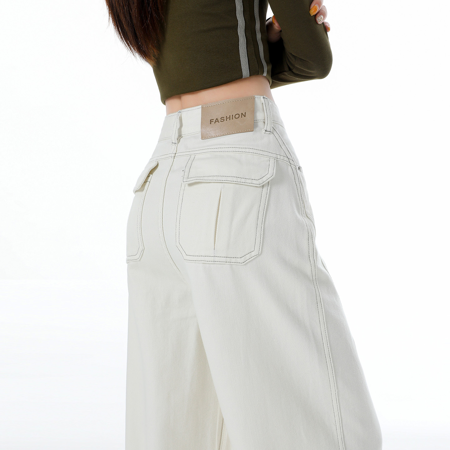 Off-white, regular fit, extra length # C287