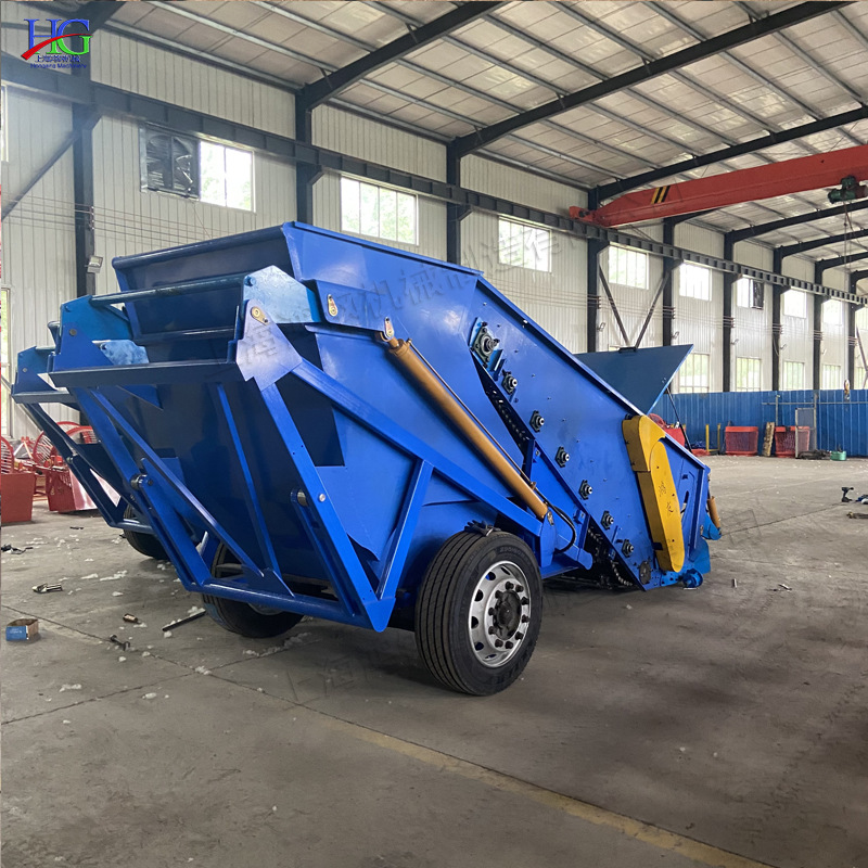 戈壁捡石机 拖拉机牵引式农田捡石头机 甘肃地区后悬挂石头收集筐