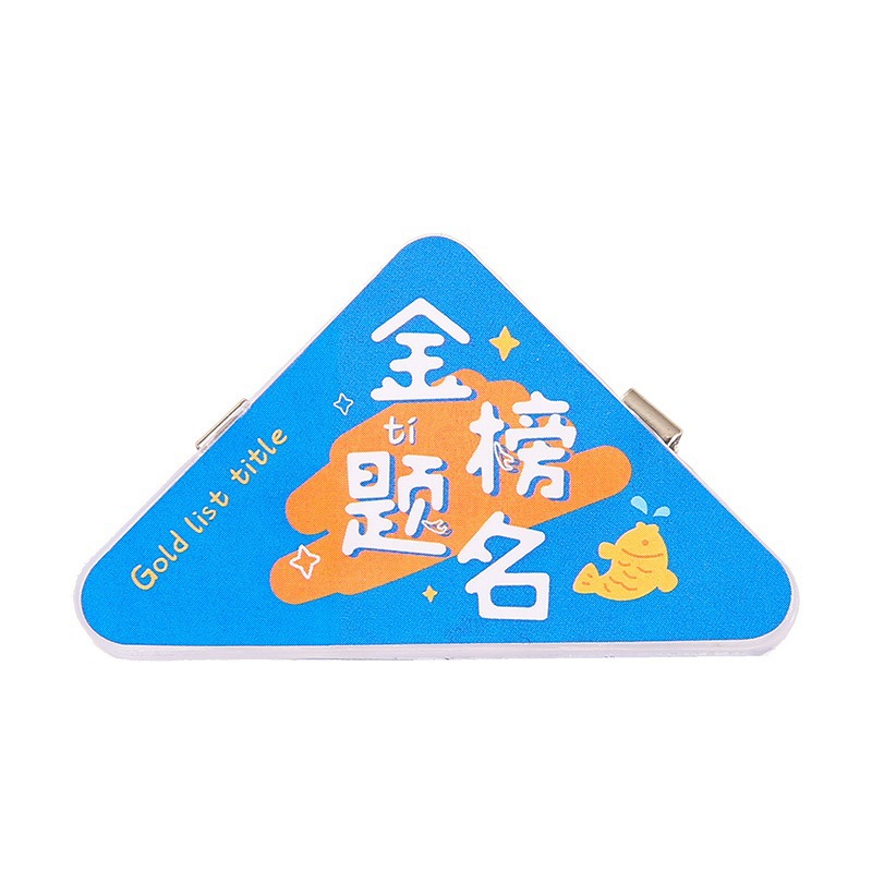 Creativa inspiración dibujos animados esquina clips de datos de los estudiantes de almacenamiento y clasificación clips de triángulo alto valor de cara engrosar clips de papel al por mayor