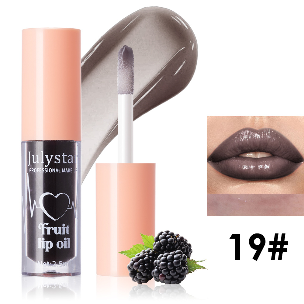 Julystar Fruit-Flavored Mirror Lip Gloss Moisturizing and Hydrating Ten-Color Set Water Gloss Lip Gloss Lipstick Wholesale undefined