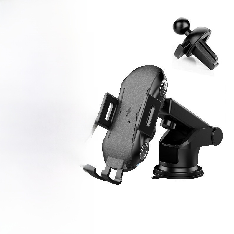 跨境源厂车载无线充手机支架大吸盘出风口夹快充无线充电器支架