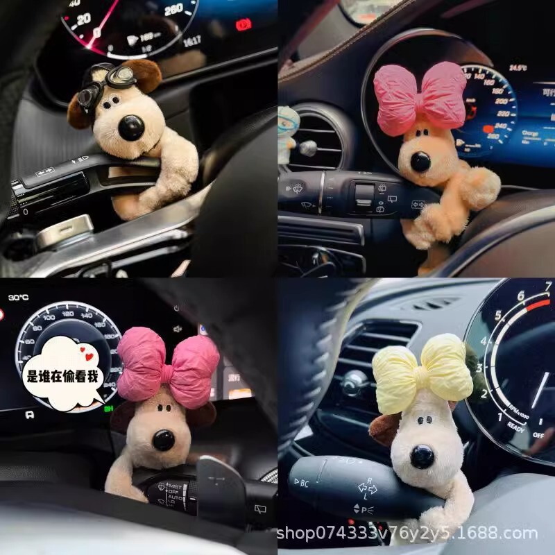 Car shield decoration turn signal doll wiper doll car doll car accessories ornaments female rearview mirror