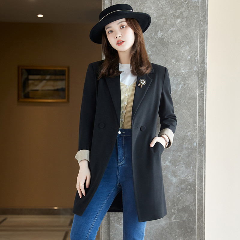 apricot autumn elegant classic suit jacket
