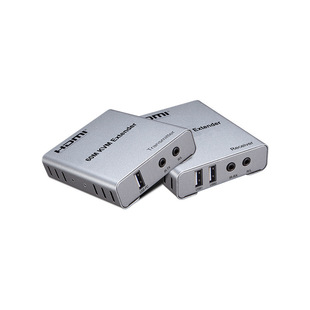 Kvm 60m Extender with Audio HDMI Network Cable Extender Kvm Transmitter Receiver Extension Amplifier