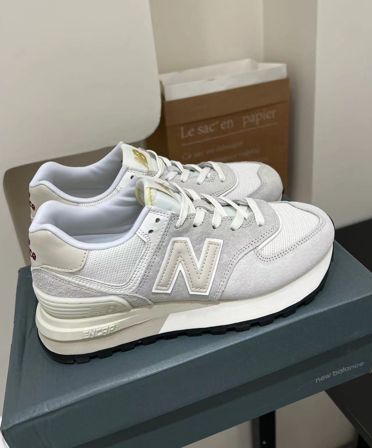 莆田純原nb574男女軽量カップル滑り止めスポーツランニングレジャー高バージョン学院風おじさん靴