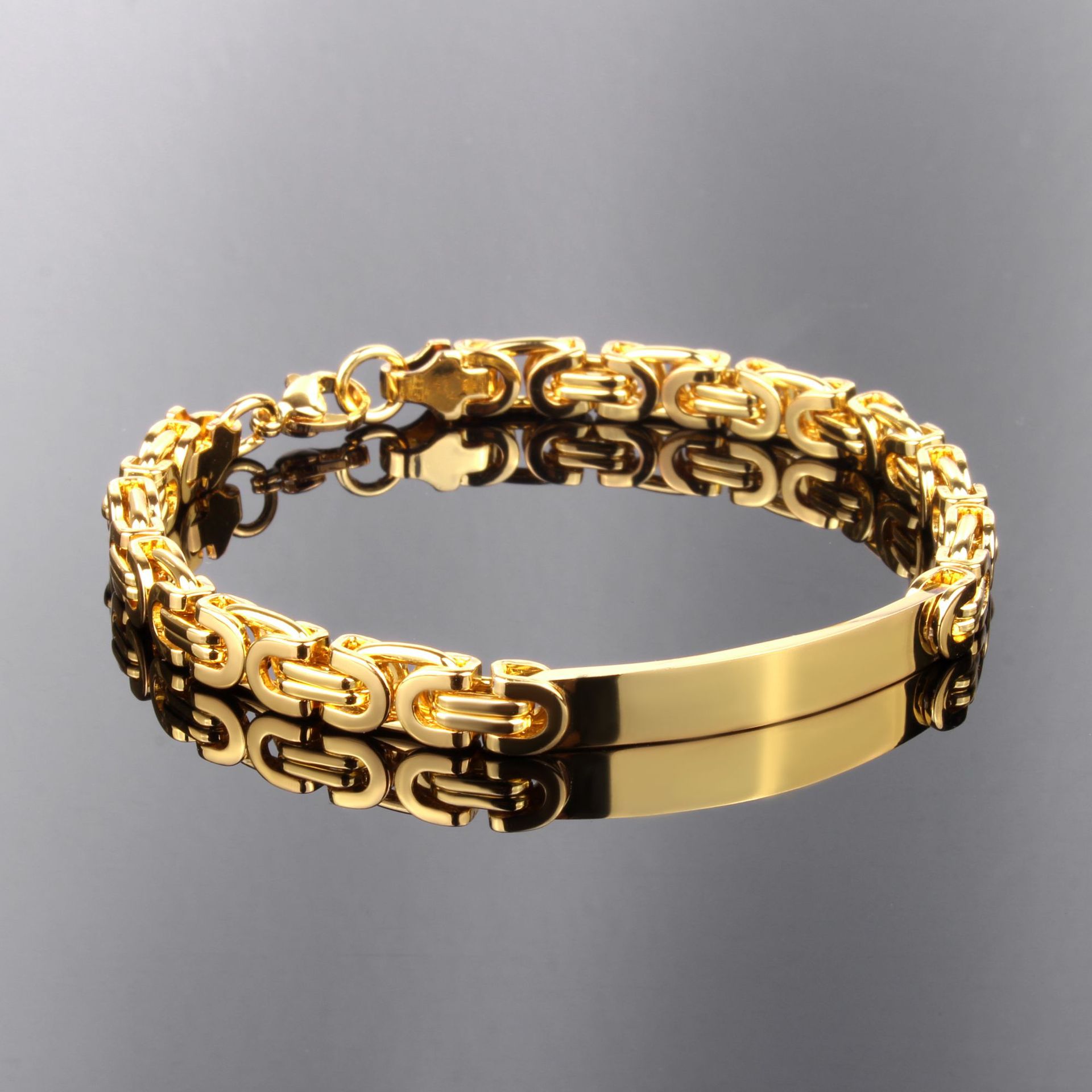 22g Weight Bracelets Classification Original Design Geometric 304 Stainless Steel Men's Bracelets Men's Chain Bracelets
