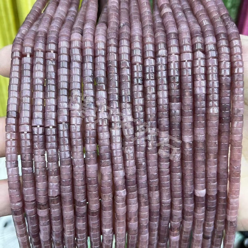 2*4mm天然石管珠隔片散珠玉髓青金水晶圆柱隔珠diy饰品配件批发|undefined