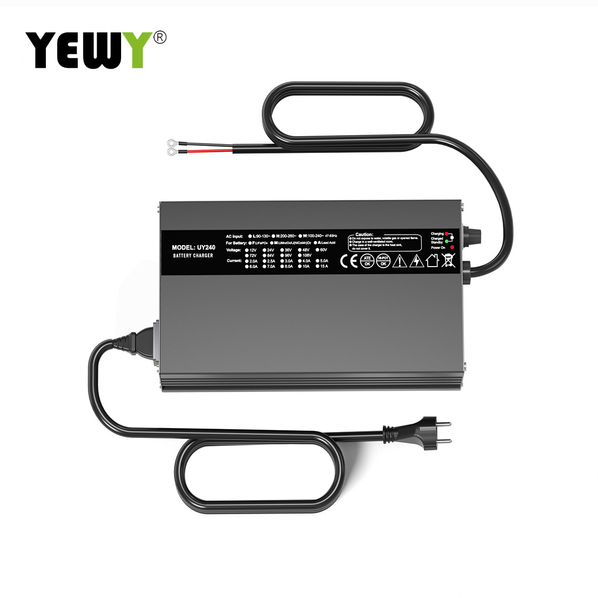 汽车电瓶充电器12V 铅酸电池充电器12V10A 三段式智能充电器