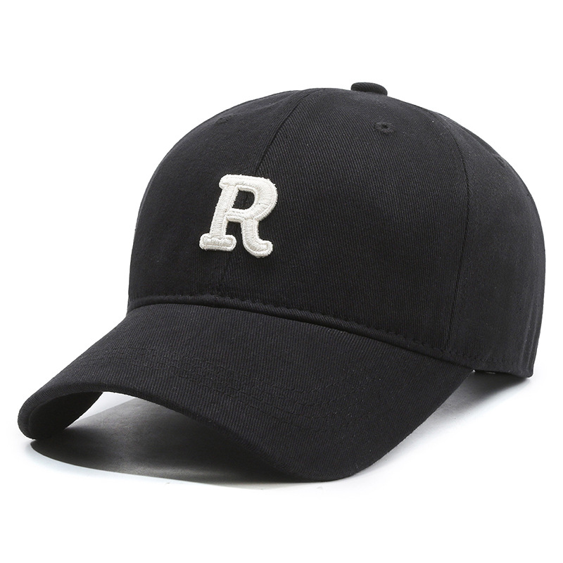Sombrero de béisbol con borde de cabeza grande estándar R para hombres y mujeres, nuevos estudiantes, primavera y otoño, cara pequeña versión coreana, techo duro, borde corto, pato nuevo