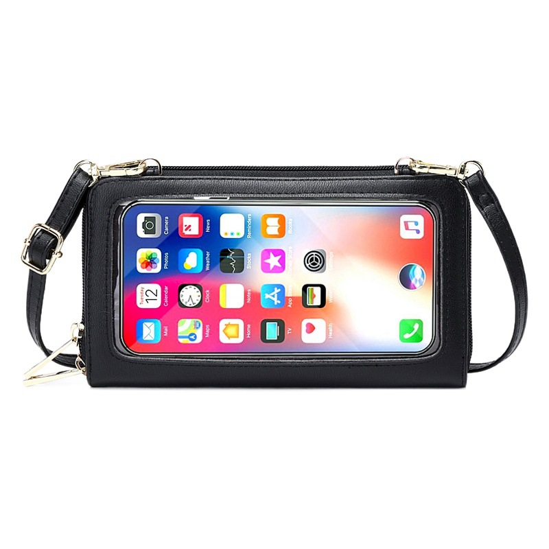 Touch Screen Mobile Phone Bag Crossbody Mini Bag 2024 New RFID Anti-theft Brush Wallet Women's Long All-match Women's Bag