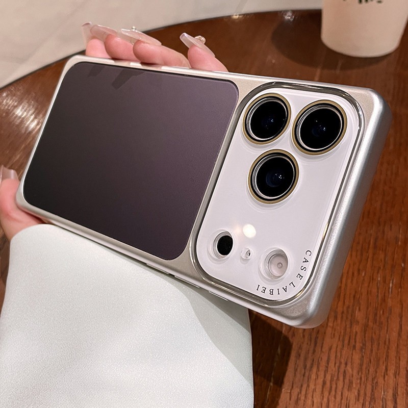 Película de lente de cristal gradiente de cáscara cuadrada para iPhone17promax teléfono móvil Apple 16AI cubierta de teclas