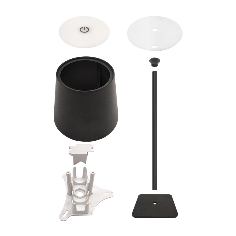Lámpara de mesa de pie alto de arte de hierro retro, lámpara de cabecera, restaurante, bar, lámpara de mesa al aire libre, lámpara de mesa de protección ocular, conjunto de 9 accesorios