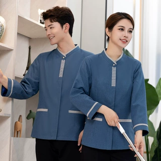 工厂批发酒店保洁工作服长袖物业清洁工阿姨秋冬服装客房保洁员女