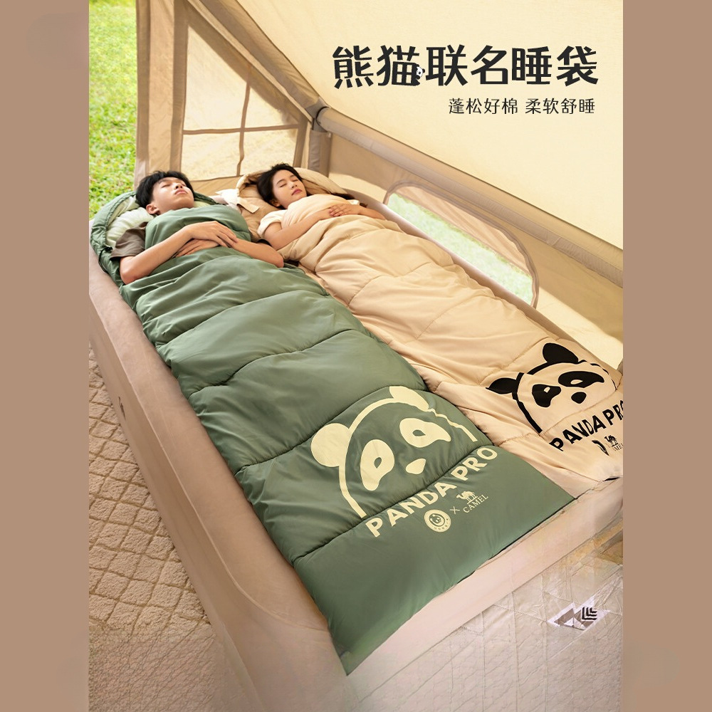 겨울철 두꺼워서 추위와 따뜻함을 유지하는 카멜 성인용 침낭, 야외 캠핑용 오피스 낮잠 침낭