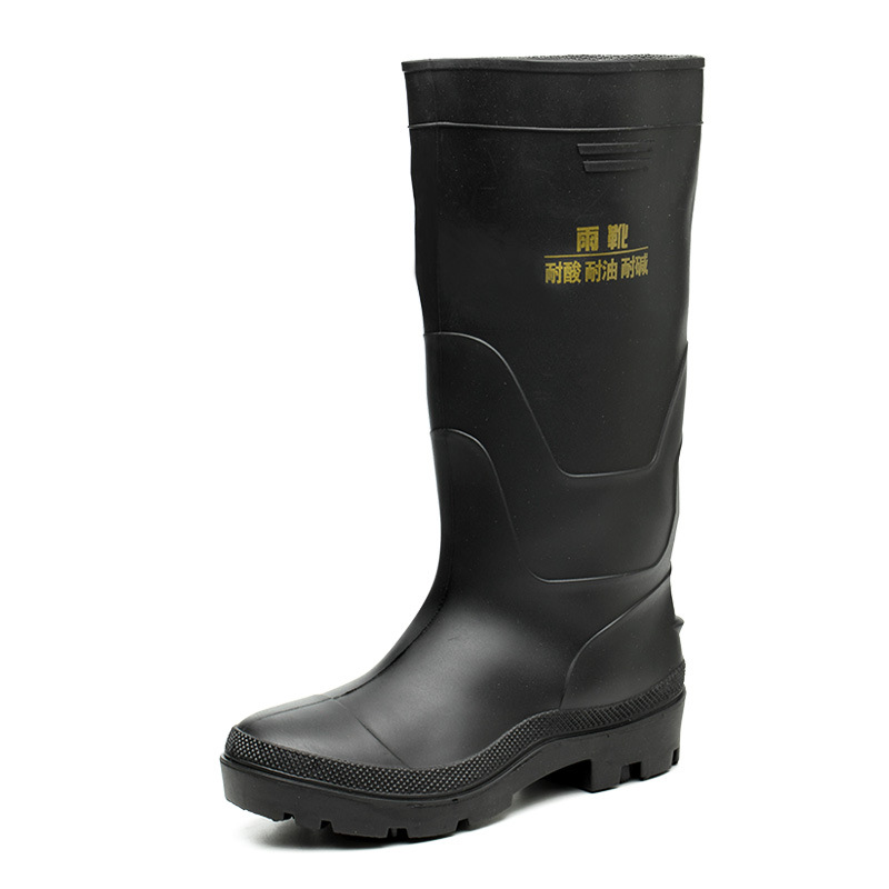 厂家直销雨靴男高筒劳保水鞋耐油耐酸碱防水耐磨防滑工地钓鱼雨鞋