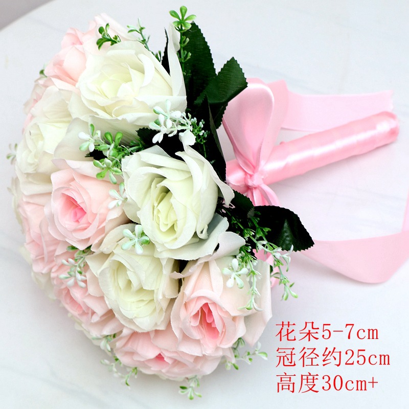 Simulación transfronteriza rosa mano flor Amazon suministros de boda mano flor novia dama de honor grupo de hermanas fábrica de flores de baile image 7