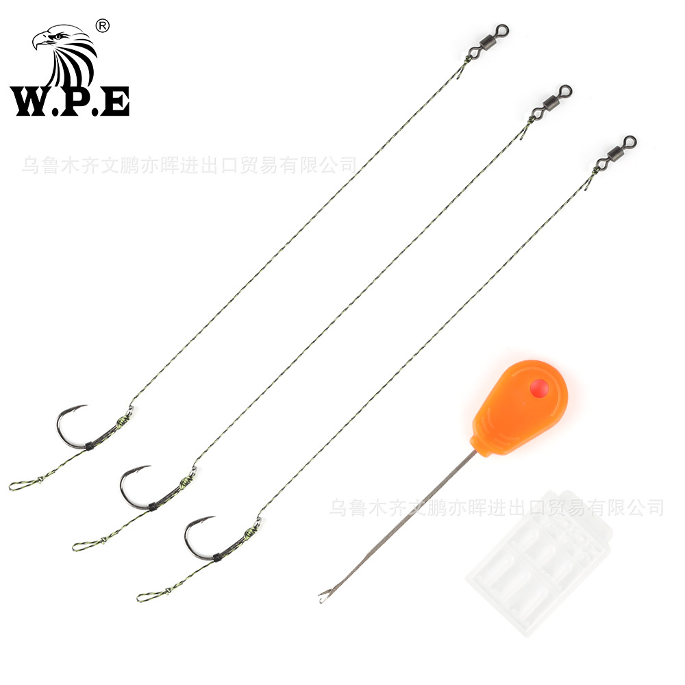 W.P.E Carp fishing drilling rig's ready -made carp fishing hook bait bait pin fishing 5
