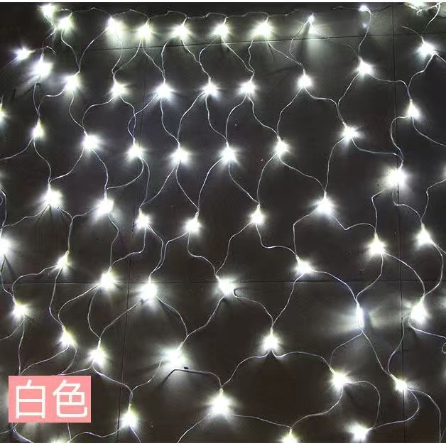 Luces de malla LED luces de la red de pesca luces de Año Nuevo luces intermitentes decoración de cadenas en todo el cielo red estrella césped Net árbol al aire libre impermeable al por mayor