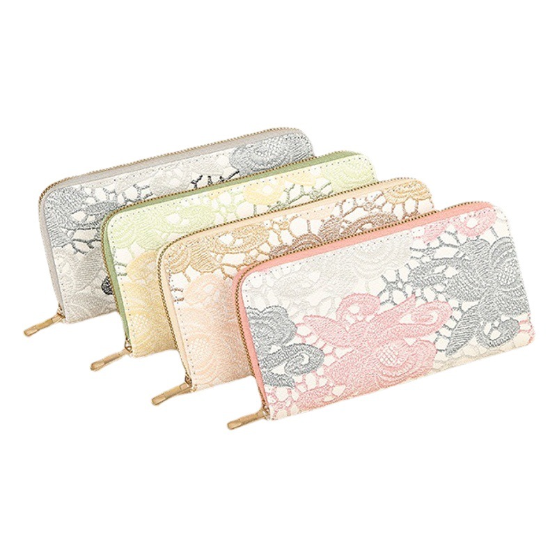 New Single Pull Women's Wallet Zipper Clutch Bag Fashionable European and American Wallet Large Capacity Soft Leather Coin Mobile Phone Bag