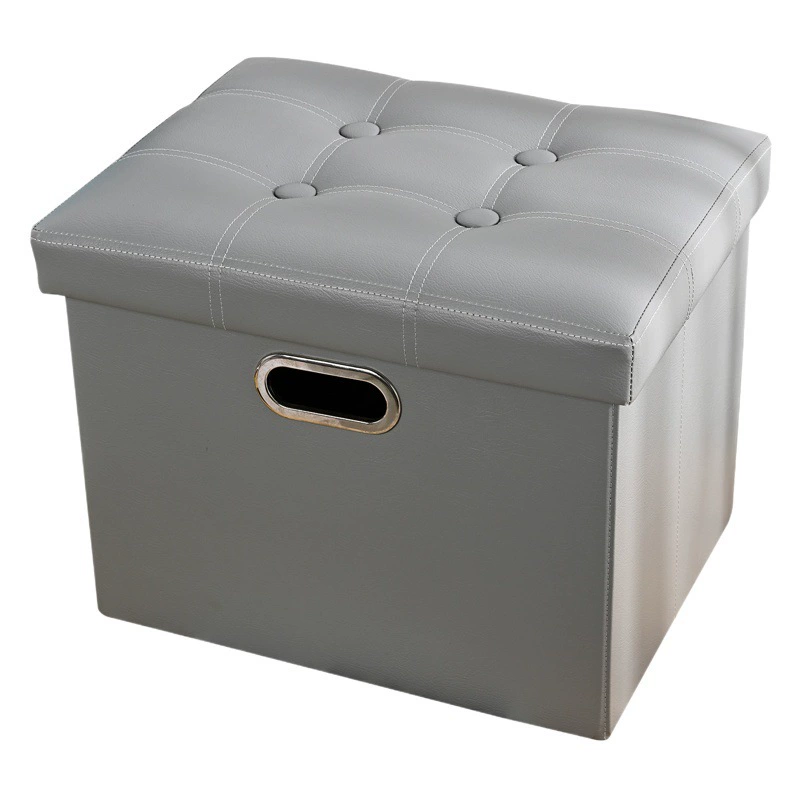 Новый скандинавский складной кожаный ящик для хранения Отделка обуви Смена табурета Хранение игрушек Табурет сидя оптом