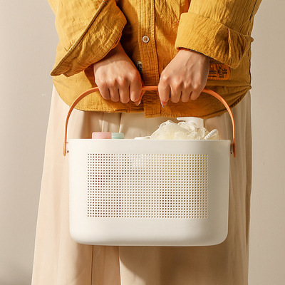 Cross border Bath Storage Handbaskets Plastic Mesh Bath basket Bath Wash and rinse Shower Room Hollow Storage Bathing