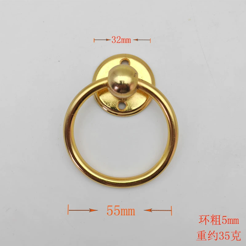 Factory direct sales zinc alloy ring handle furniture door cabinet drawer decorative handle iron pull ring hanging ring handle handle