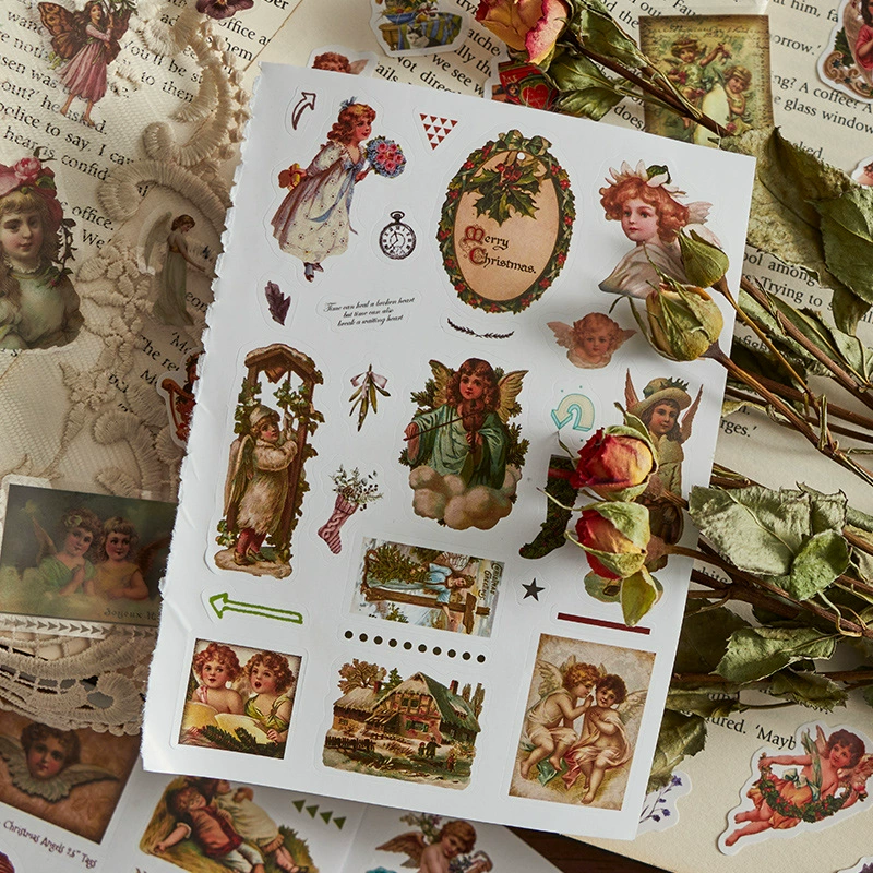 Набор наклеек Retro Sticker Pack Yanyou Manor Series, винтажная бумажная эпhemera, 6 дизайнов для DIY декора