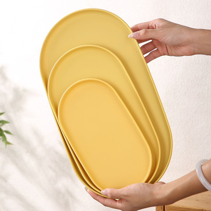 Pp Oval Plate for Sashimi, Rice Rolls, Serving Tray, Household Dessert, Anti-Drop, Banquet Snack, Dessert Tray, Tea Tray, Wholesale