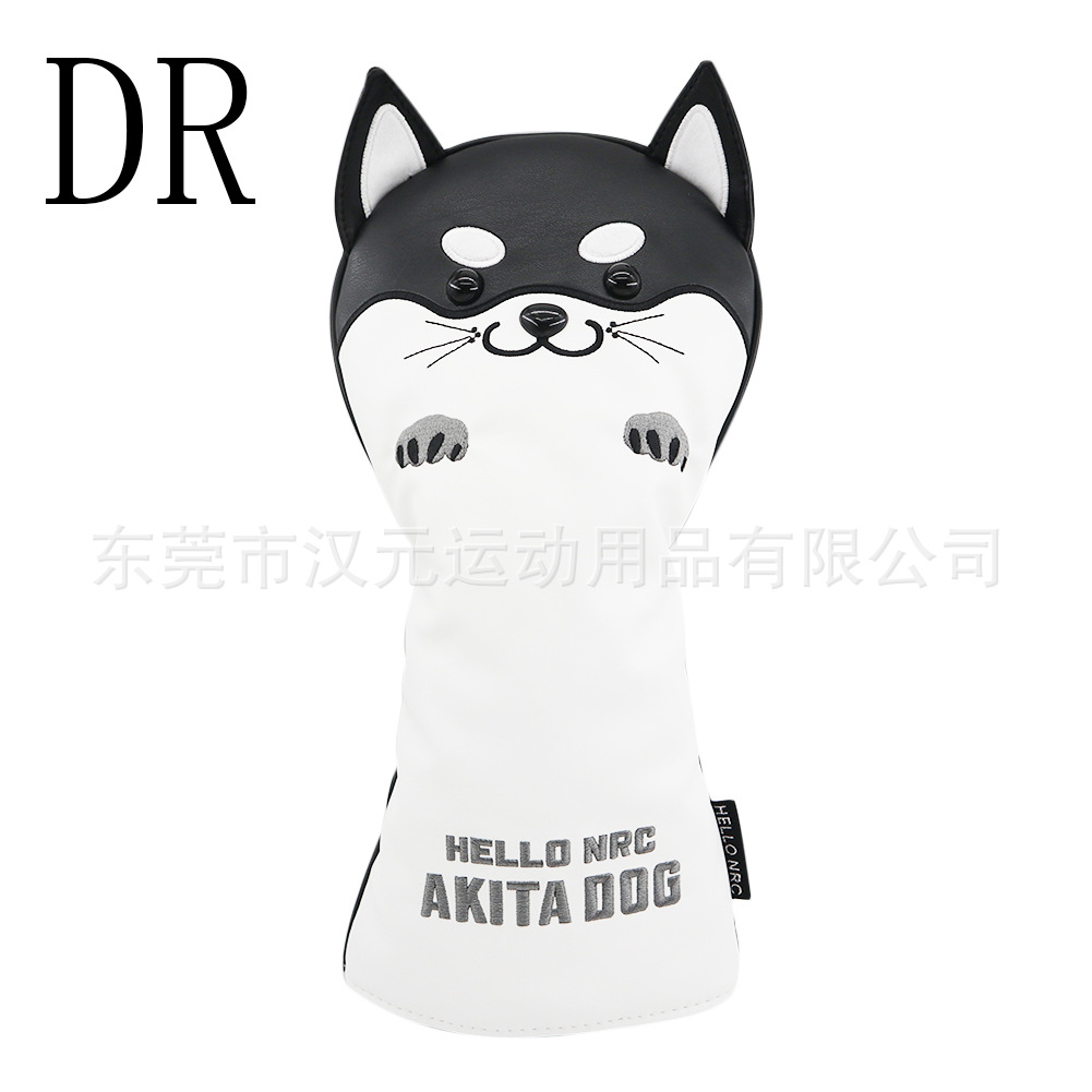 Nuevo Golf Club cubierta de madera cubierta del club cabeza de bola cubierta protectora impermeable pu Shiba inu lindo animal