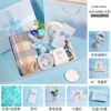 Warm cup+scarf+night light+flower bundle+blue box