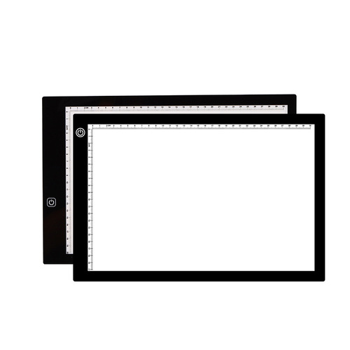High-transparency Acrylic Copying Table with LED Pure White Backlight Drawing and Sketching Board, Translucent Writing Practice Board