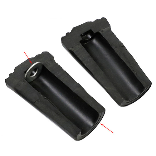 Hiking pole accessory: Non-slip rubber tips, shock-absorbing and wear-resistant, pointed protectors, foot covers, and cylindrical head accessories