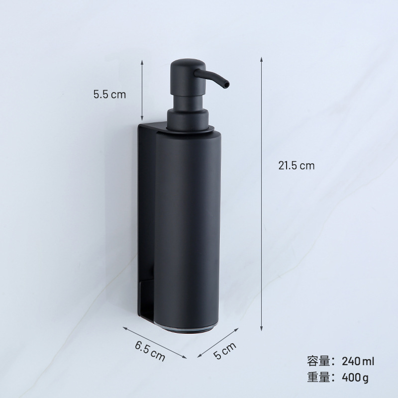 Dispensador de jabón de pared de acero inoxidable para baño de hotel transfronterizo, champú de baño, gel de ducha y dispensador de jabón