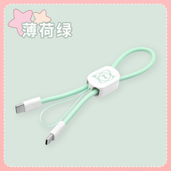 創意的な携帯電話の紐のデータ線の双Type-C60Wの急速充電のシリカゲルのPD20Wはリンゴのファーウェイの縄の線を適用します。