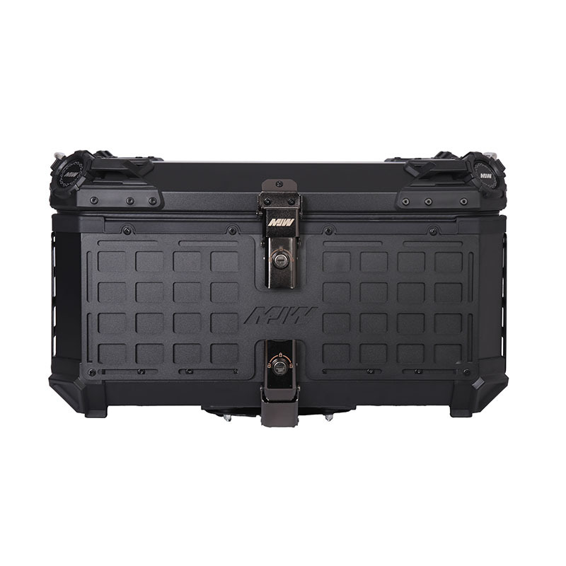 65L Armored Model with Perforated Board Aluminum Alloy Motorcycle Trunk Portable Quick-Release Bottom Plate Electric Vehicle Trunk
