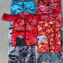 男女款仿真布料绸缎棉衣套装十月一上坟寒衣烧纸祭祀死人衣服