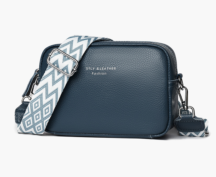 Genuine Leather Small Square Shoulder Bag For Women Versatile_voghion.com