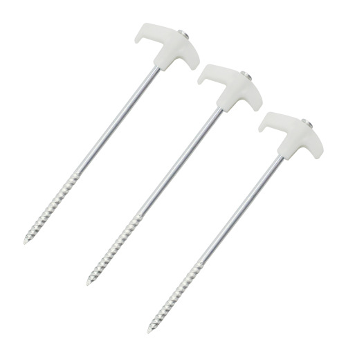 25cm Outdoor Luminous Ground Pegs for Camping, Fluorescent Tent Stakes, Windproof Awning Anchors, and Versatile Steel Guyline Pins