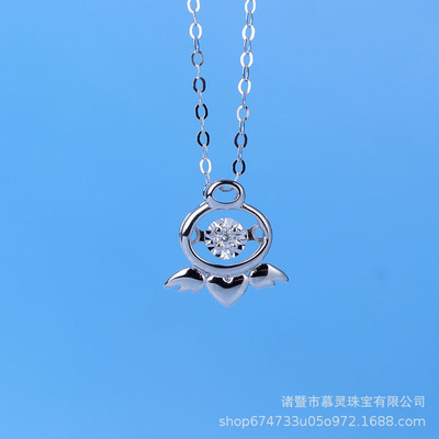 Muling jewelry 18K Diamond Pendant three-dimensional Hollow design angel modelling moral Fine Elegant atmosphere