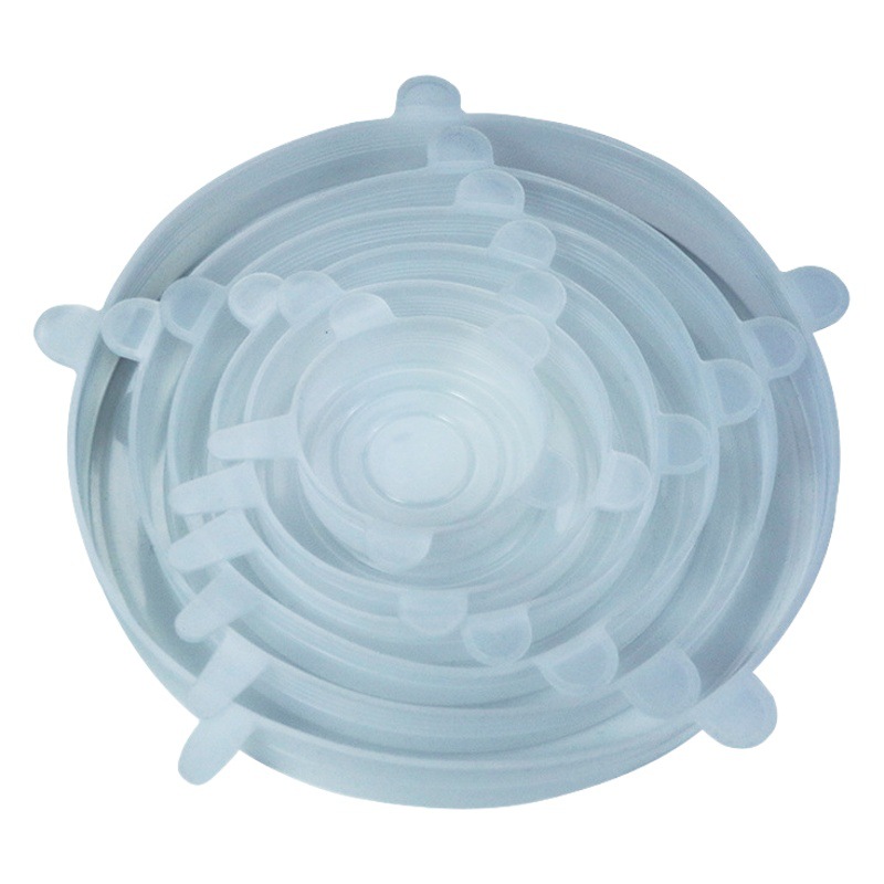 Silicone fresh-keeping cover food grade universal cover round universal cover household bowl microwave oven cover transparent high temperature resistant