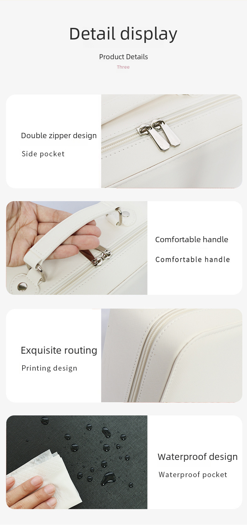 2023 new cosmetic bag ins style super popular portable travel cosmetic case large capacity Korean style cosmetic storage box