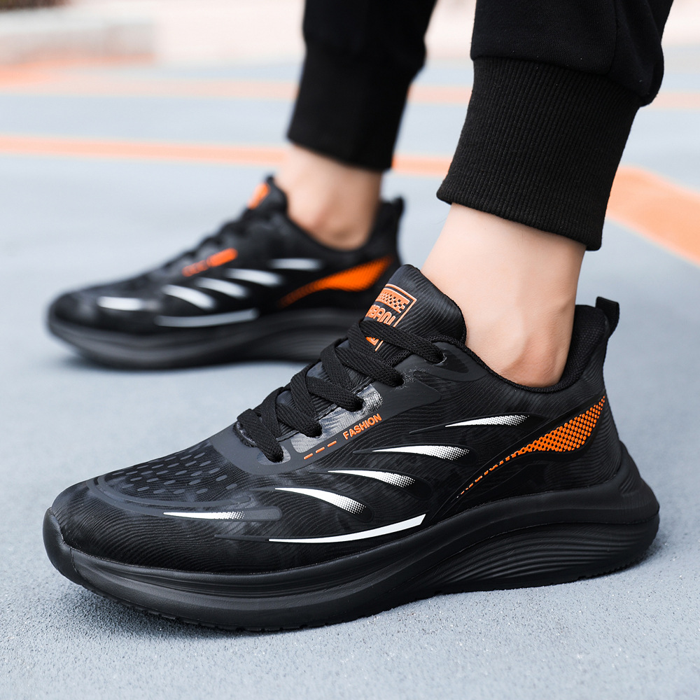 Men Running Shoes Tennis Shoes Sneakers Canvas Durable Cushioned Arch Support Footwear_voghion.com