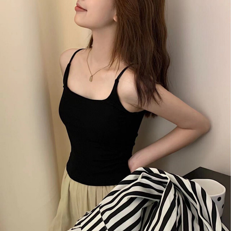 Early Autumn Modal Cotton Camisole with Latex Pads, Skin-Friendly, Soft, Breathable, Slimming, Beautiful Back Underwear for Women Early Autumn Modal Cotton Camisole with Latex Pads, Skin-Friendly, Soft, Breathable, Slimming, Beautiful Back Underwear for Women