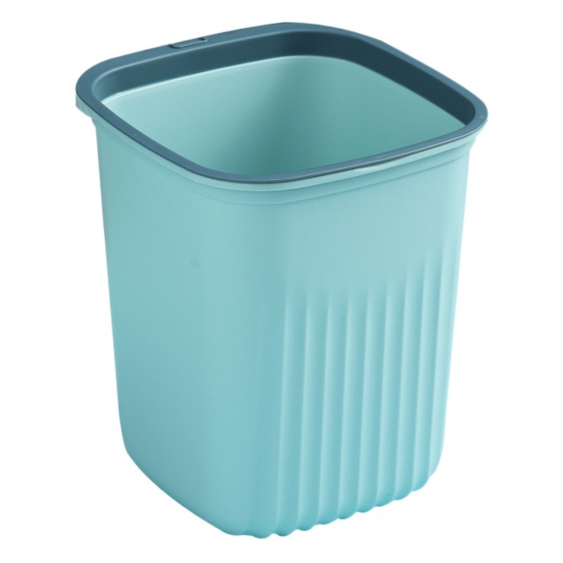 Gran cubo de basura hogar cocina cesta de basura Oficina clasificación de basura Cubo de almacenamiento engrosada no tapa anillo de presión cesta de papel