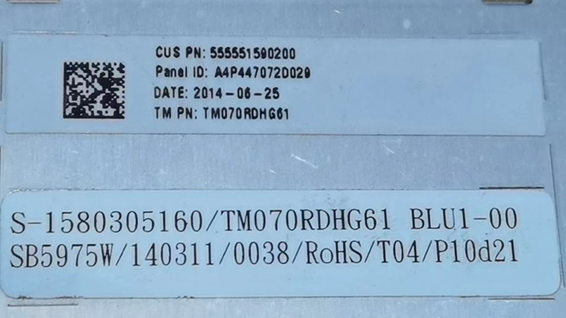 原装现货出售显示屏 TM070RDHG61 拍前请联系客服确认型号和参数