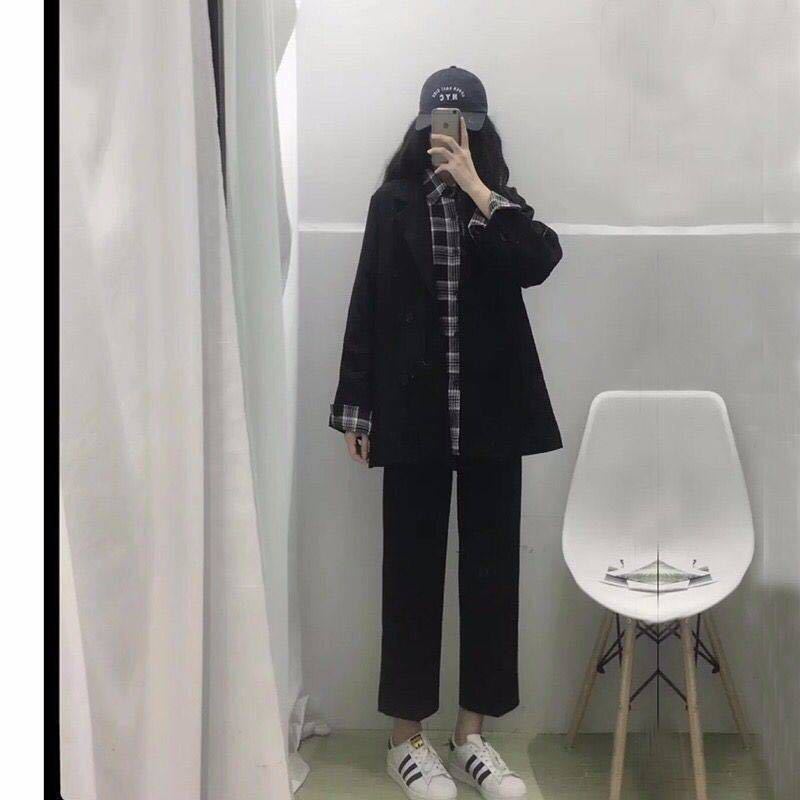 阔腿运动裤女大码胖mm春秋高腰垂感小个子休闲显瘦拼接直筒卫裤子|undefined