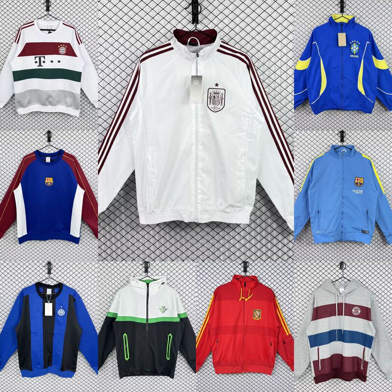 Cross-Border Classic Retro National Team Sweatshirts, Adult Casual Sports Jackets, Windbreakers, Wholesale Football Uniforms and Jerseys in Stock