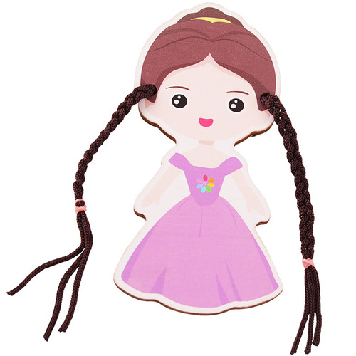 Fun practice braiding small fish stringing rope game kindergarten fine motor craft threading board toy