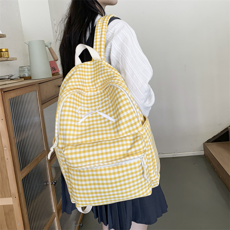 Mochila escolar de gran capacidad para estudiantes de secundaria, mochila de nailon ligera para mujer 2024 nueva moda pequeña mochila de viaje fresca